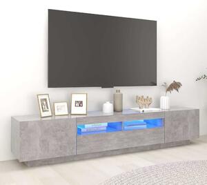 TV ormarić s LED svjetlima siva boja betona 200 x 35 x 40 cm - Beton siva 1 Beton siva