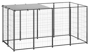 Kavez za pse crni 2 42 m² čelični - Crna 220 x 110 x 110 cm 1 Crna