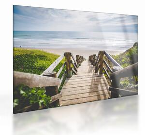 Staklena slika - Ulaz na plažu (70x50 cm)
