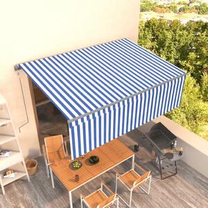 Automatska tenda na uvlačenje s roletom 4 x 3 m plavo-bijela - Plava i bijela 4 x 3 m 1 Plava i bijela