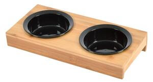 Set posuda s postoljem od bambusa za pse ø 12 cm – Love Story