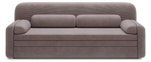 Smeđa sklopiva/s prostorom za odlaganje sofa od samta 236 cm Elioss – ELTAP