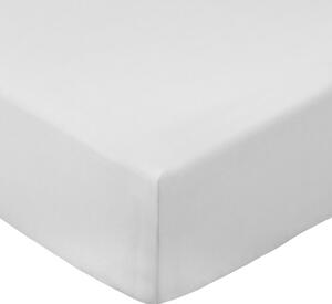Bijela plahta s gumom od pamučnog perkala 90x190 cm Cotton Percale – Bianca