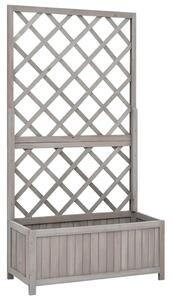 Sadilica s rešetkom siva 70x30x135 cm od masivne jelovine - Siva 70 x 30 x 135 cm 1 Siva