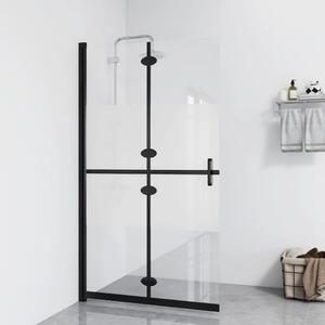 Sklopiva pregrada za tuš napola matirano staklo ESG 70 x 190 cm - crni okvir/polumatirano staklo 70 x 190 cm Crni okvir/polumati