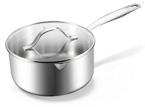 BE Living Lončić s drškom i poklopcem Stainless Steel 20 cm nehrđajući čelik