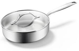 BE Living Duboka tava s poklopcem Stainless Steel 24 cm nehrđajući čelik