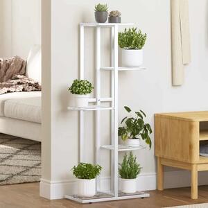 Stalak za cvijeće s 5 razina 43 x 22 x 98 cm bijeli metalni - Bijela 43 x 22 x 98 cm 1 Bijela