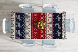 Božićni stolnjak s dodatkom pamuka Minimalističke navlake za jastuke Blue Nordic, 140 x 180 cm