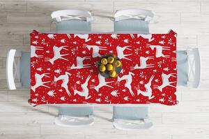 Božićni stolnjak s dodatkom pamuka Minimalističke navlake za jastuke Reindeer, 140 x 180 cm