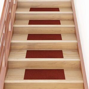 Prostirke za stepenice samoljepljive 15 kom 60x25 cm bordo crvene pravokutne - Bordo crvena 60 x 25 cm 15 Bordo crvena