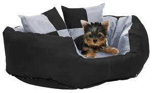 Dvostrani perivi jastuk za pse sivo-crni 65 x 50 x 20 cm - Siva i crna 65 x 50 x 20 cm Siva i crna 65 x 50 x 20 cm