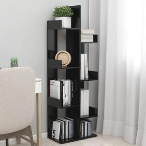 Ormarić za knjige crni 48 x 25 5 x 140 cm konstruirano drvo - Crna 1 48 cm Crna