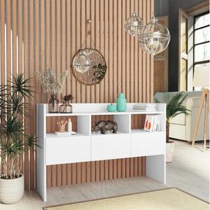 Komoda bijela 105 x 30 x 70 cm od konstruiranog drva - Bijela 1 Bijela