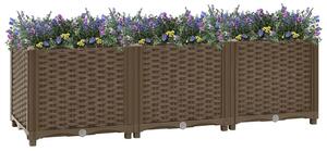 Povišena gredica 120x40x38 cm polipropilen - Smeđa 120 x 40 x 38 cm 1 Smeđa