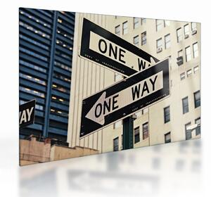 Staklena slika - New York ONE WAY (70x50 cm)