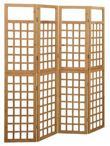 Paravan - Sobna pregrada / rešetka s 4 panela od jelovine 161 x 180 cm - Smeđa 161 x 180 cm 1 Smeđa
