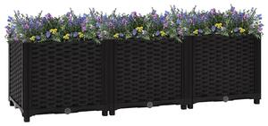 Povišena gredica 120 x 40 x 38 cm od polipropilena - Crna 120 x 40 x 38 cm 1 Crna