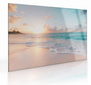 Staklena slika - Sanjiva plaža (70x50 cm)