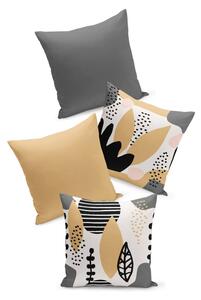 Set od 4 sivo-bež jastučnice Kate Louise Geometric, 45 x 45 cm