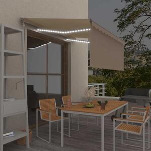 Automatska tenda s roletom i senzorom LED 3 x 2 5 m krem - Krema 3 x 2.5 m 1 Krema