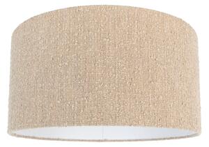 Stoffen lampenkap beige met bouclé stof 50/50/25