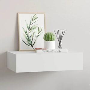 Zidna polica s ladicom bijela 40 x 23 5 x 10 cm MDF - Bijela 40 x 23.5 x 10 cm 1 1