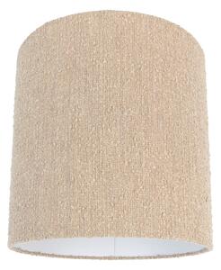 Stoffen lampenkap beige met bouclé stof 40/40/40