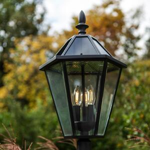 LUTEC LONDON LED solarna vanjska svjetiljka, crna, visina 227 cm, IP44, Crno, Aluminij