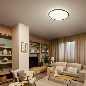 Philips Superslim LED stropna svjetiljka, crna, CCT, prigušiva, prigušiva, Crno, Dnevni boravak/blagovaonica, Plastika