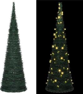 Prigodno osvijetljeno umjetno božićno drvce zeleno 210 cm - 210 x 71 cm 1 1 1