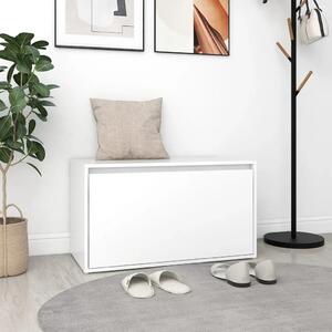 Klupa za hodnik 80 x 40 x 45 cm bijela od konstruiranog drva - Bijela Bijela