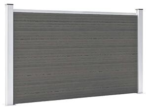 Vrtna ograda WPC 180 x 105 cm siva - Siva 1 1 sekcija s 2 stupa Siva