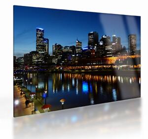 Staklena slika noći u Melbourneu (70x50 cm)