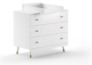 Bijela dječja komoda s promjenjivim stolom 100x100x74 cm Billy – Vipack
