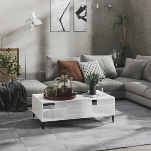 Stolić za kavu sjajni bijeli 103 5x60x35 cm konstruirano drvo - Visoko sjajno bijela 1 Visoko sjajno bijela