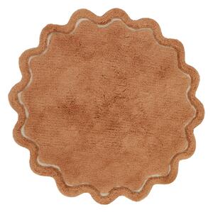 Ciglasti periv/ručno rađen pamučan okrugao tepih ø 110 cm Sweet April Toffee – Nattiot