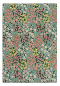 Mentol zeleni ručno rađen vunen tepih 160x230 cm Emilia Floral – Flair Rugs
