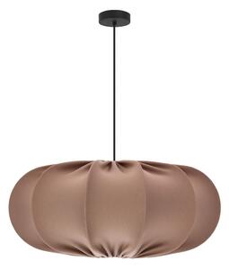 Smeđa viseća svjetiljka s tekstilnim sjenilom ø 52 cm Cafee – Candellux Lighting
