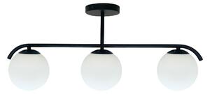Crno-bijela stropna svjetiljka sa staklenim sjenilom 15x69,5 cm Amadeo – Candellux Lighting