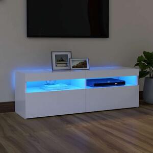 TV ormarić s LED svjetlima bijeli 120x35x40 cm - Bijela 1 120 cm Bijela