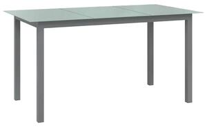 Vrtni stol svjetlosivi 150 x 90 x 74 cm od aluminija i stakla - Svjetlosiva 150 x 90 x 74 cm 1 Svjetlosiva