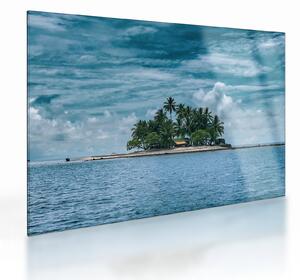 Staklena slika - otok u moru (70x50 cm)