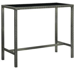 Vrtni barski stol sivi 130 x 60 x 110 cm od poliratana i stakla - Siva 130 x 60 x 110 cm 1 Siva