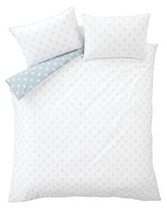 Bijela/plava pamučna posteljina za bračni krevet 200x200 cm Esme Floral – Bianca