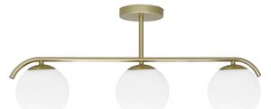 Bijela/u zlatnoj boji stropna svjetiljka sa staklenim sjenilom 15x69 cm Amadeo – Candellux Lighting