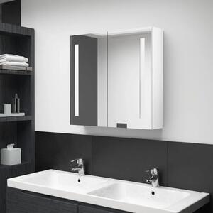 LED kupaonski ormarić s ogledalom sjajni bijeli 62 x 14 x 60 cm - Sjajna bijela 62 x 14 x 60 cm 1 Sjajna bijela