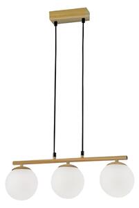 Bijela/u prirodnoj boji viseća svjetiljka sa staklenim sjenilom Carrine – Candellux Lighting