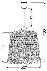 Ružičasta viseća svjetiljka Nonna – Candellux Lighting