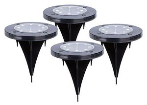 BAUHAUS Set solarnih svjetiljki (0,1 W, Crne boje, IP44, 3 lm)